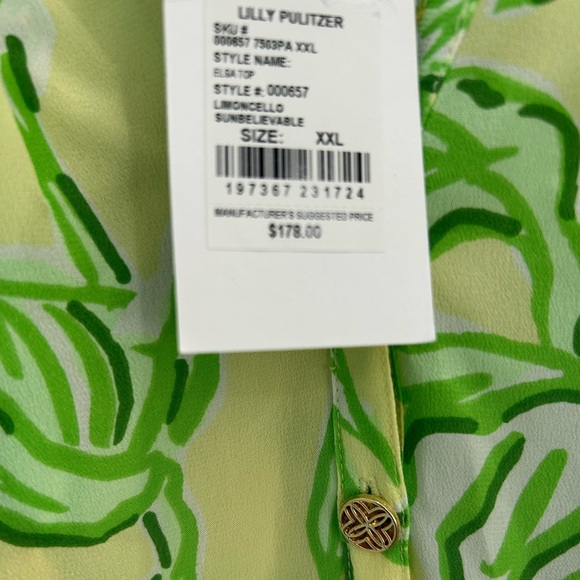 NWT Lilly Pulitzer Elsa Silk Top Sz XXL - Picture 6 of 6